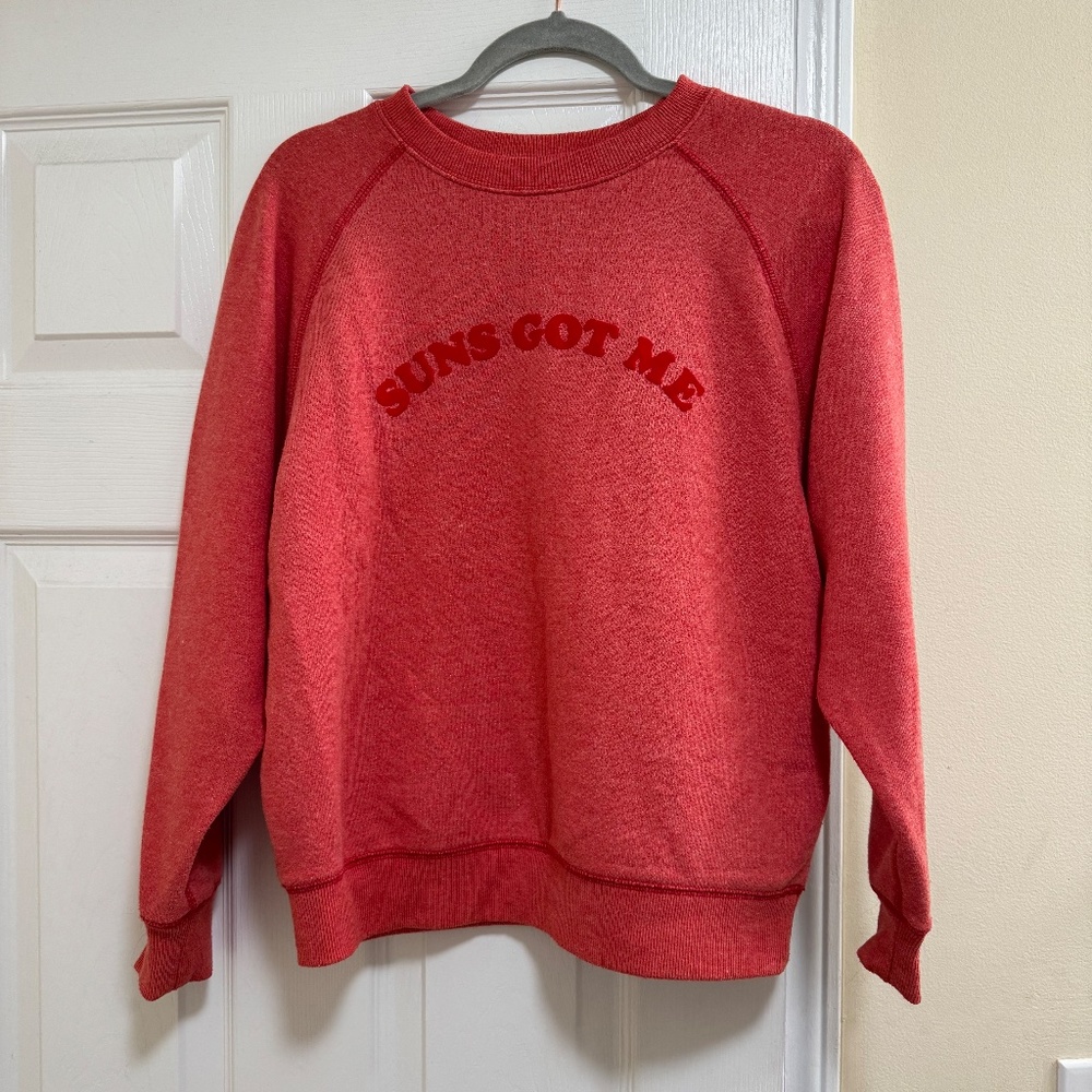 Womens Billabong Crewneck Pullover Size Medium Red/Orange